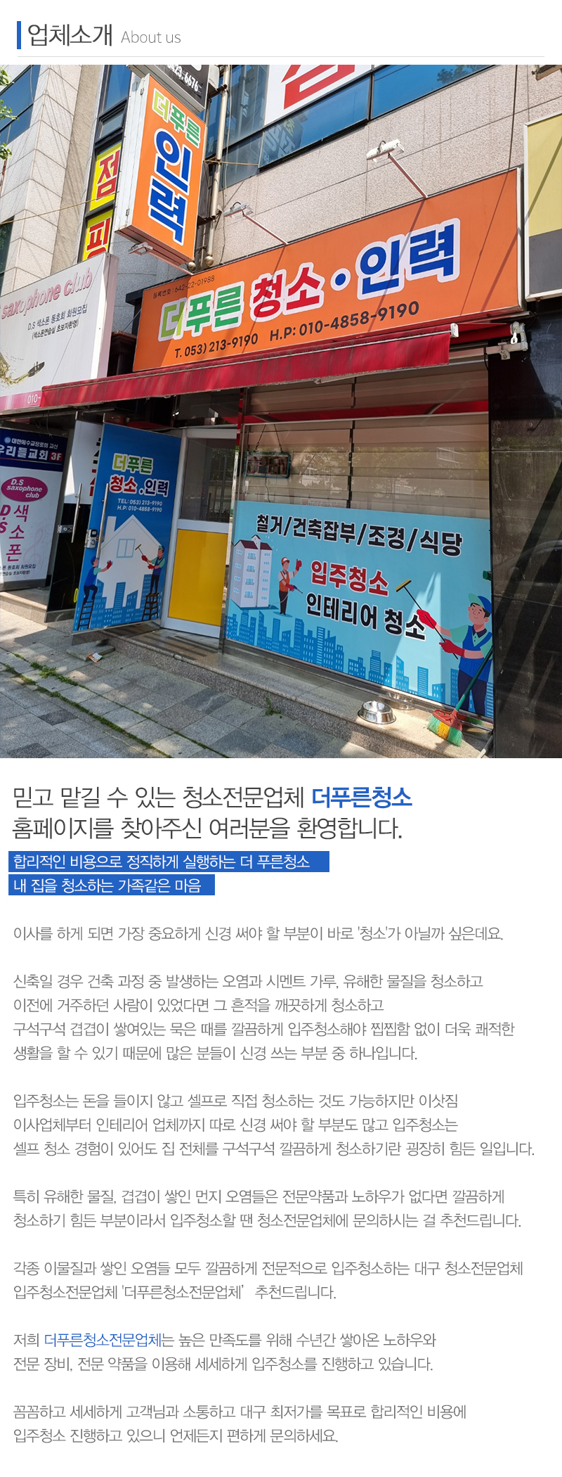 더푸른청소_내용